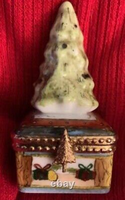 Limoges Peint Main Box, Christmas tree