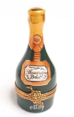 Limoges Peint Main Champagne Bucket And Bottle Trinket Box