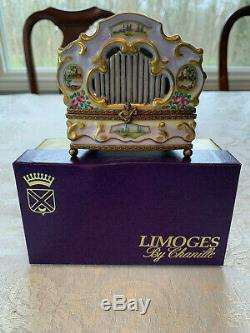 Limoges Peint Main Chanille Calliope Organ Music Trinket Boxrare