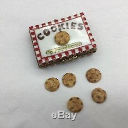 Limoges Peint Main Chocolate Cookies Trinket Box Original with Cookies