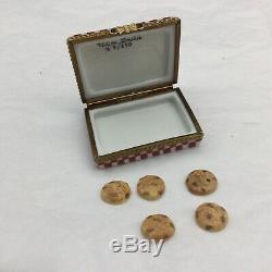 Limoges Peint Main Chocolate Cookies Trinket Box Original with Cookies