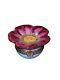 Limoges Peint Main France Sunflower Flower Shaped Porcelain Trinket Box
