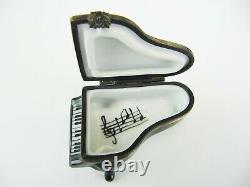 Limoges Peint Main Grand Piano Trinket Box Limited Edition 7/260 Em