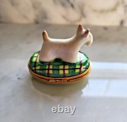 Limoges Peint Main Pierre Arquie France Westie Trinket Box Limited Edition