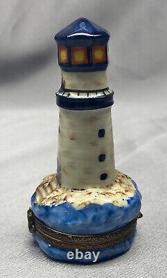 Limoges Peint Main Pierre Arquie Limited Edition Lighthouse France Trinket Box