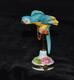 Limoges Peint Main Rochard Porcelain Hinged Trinket Box Macawith Parrot On Stand