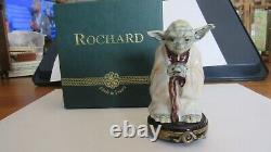 Limoges-Peint Main-Rochard-Trinket Box-Yoda Jedi Master From Star Wars-RARE