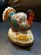 Limoges Peint Main Thanksgiving Turkey Trinket Box