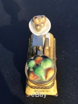 Limoges Peint Maine Rochard France Trinket Box. Fruit Scale With Weights