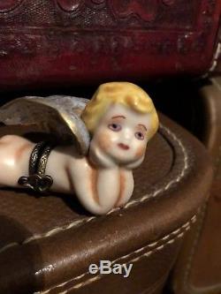 Limoges Porcelain Cherub Box French Baby Angel Figurine Collectible