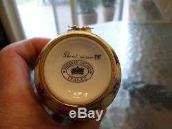 Limoges Porcelain Large 18K Regal Egg with COA and Box Faberge Trinket Box