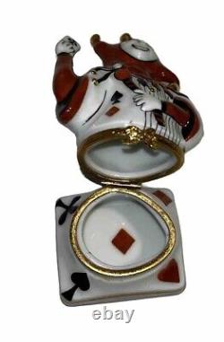 Limoges Porcelain Trinket Box Joker Peint Main France Rare