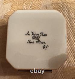 Limoges Rare Porcelain Marshall Fields State Street Clock Trinket Box