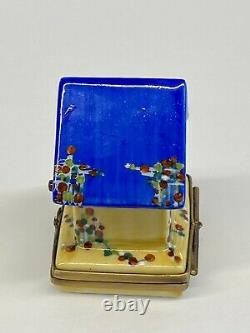 Limoges Rochard Birdhouse Peint Main Porcelain Trinket Box