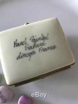 Limoges Rochard Envelope Love Letter Trinket Box Hearts For You Valentine