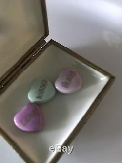 Limoges Rochard Envelope Love Letter Trinket Box Hearts For You Valentine