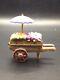 Limoges Rochard Flower Cart Trinket Box