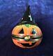 Limoges Rochard Halloween Pumpkin Withwitch Hat & Candle Trinket Box Excellent