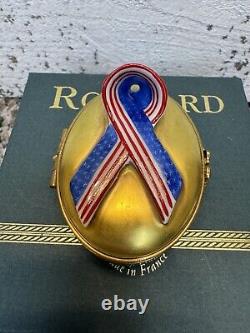 Limoges Rochard U. S. Peace Ribbon Trinket Box