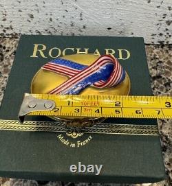 Limoges Rochard U. S. Peace Ribbon Trinket Box