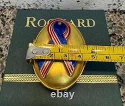 Limoges Rochard U. S. Peace Ribbon Trinket Box