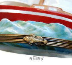 Limoges Sailboat Trinket Box Charmart French Vintage Collectibles Miniatures