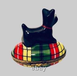 Limoges Scottish Terrier Pill Box