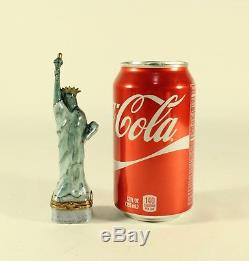 Limoges Statue Of Liberty & Eagle Exclusivemet Pour Bloomingdale Peint Main Box