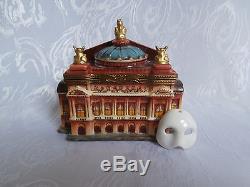 Limoges The Paris Opera House Trinket Box With Phantom Of The Opera Mask Rare