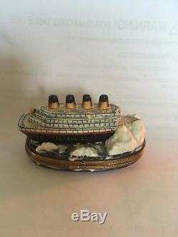 Limoges Titanic Hitting Iceberg Box BEAUTIFUL perfect condition collectible