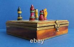 Limoges Trinket Box CHESS BOARD Made In France