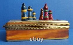 Limoges Trinket Box CHESS BOARD Made In France