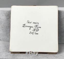 Limoges Trinket Box Chess Board & 32 Piece Chess Set SIGNED LE 27/500 503