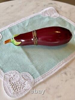 Limoges Trinket Box Eggplant Pepper Authentic Rare Find