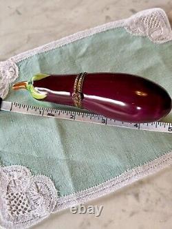 Limoges Trinket Box Eggplant Pepper Authentic Rare Find