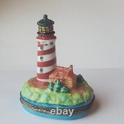 Limoges Trinket Box Lighthouse And Cottage