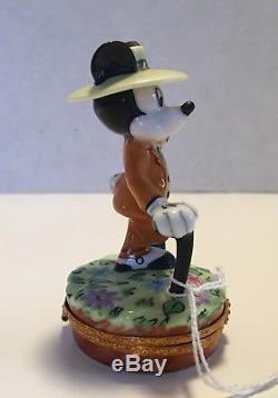 Limoges Trinket Box Mickey Mouse Nifty Nineties Disney Artoria Rare! Nos