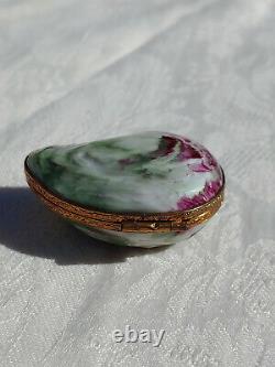 Limoges Trinket Box Oyster With Pearl Inside Peint Main Limited Edition 70/1000