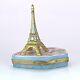 Limoges Trinket Box Paris Eiffel Tower Map Hand Painted Chanille Metro Image