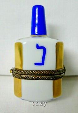 Limoges Trinket Box Peint Main Dreidel With Mini Dreidel Inside Rare