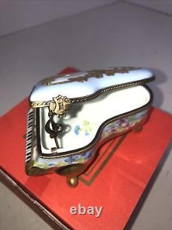 Limoges Trinket Box Peint Main France Jacques #143/500 Grand Piano Limited