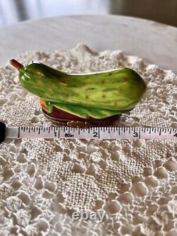 Limoges Trinket Box Pickle Authentic Rare Find