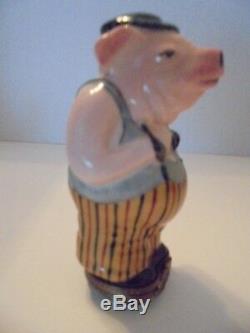 Limoges Trinket Box Pig Vintage
