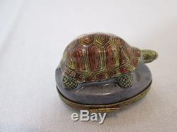 Limoges Trinket Box Race Turtle France Signed and Numbered 2 of 50