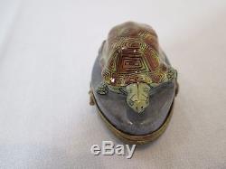 Limoges Trinket Box Race Turtle France Signed and Numbered 2 of 50