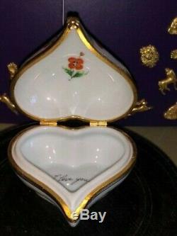 Limoges Trinket Box for Tiffany & Co Le Tallec Heart I Love You