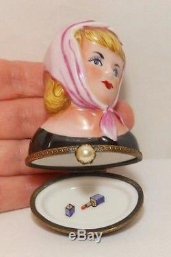 Limoges Trinket/Hat Pin Box, Hand Painted by Chanille, Signed & Numbered