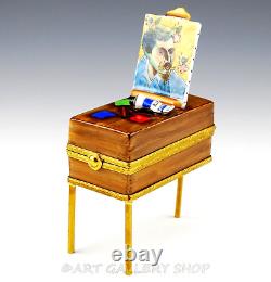 Limoges Van Gogh Self-Portrait on Easel Trinket Box Limited Edition 27 / 1000