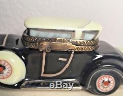 Limoges WEDDING CAR JUST MARRIED CHANILLE Peint main France Vintage Box