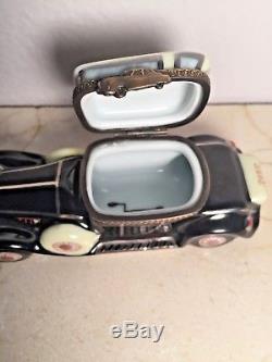 Limoges WEDDING CAR JUST MARRIED CHANILLE Peint main France Vintage Box